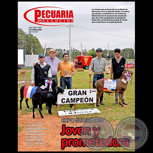 PECUARIA & NEGOCIOS - AÑO 14 NÚMERO 171 - REVISTA OCTUBRE 2018 - PARAGUAY 